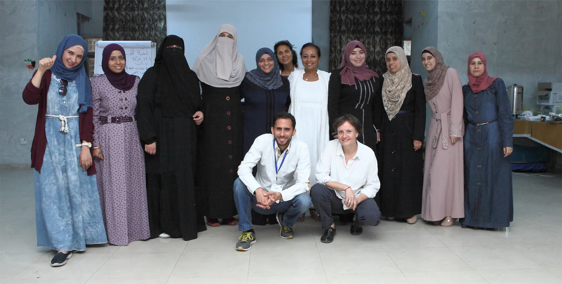 Workshop in Jordan with participants